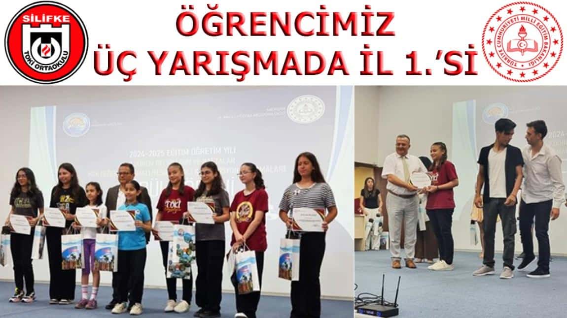 ÖĞRENCİMİZDEN ÜÇ İL 1.'LİĞİ